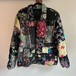 beautiful hand made patch work  quilted jacket‎ large